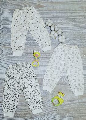 "МоёДитё" брюки пижамные интерлок на резинке шампань БР115 "Магнолия" для новорожденных в Ижевске